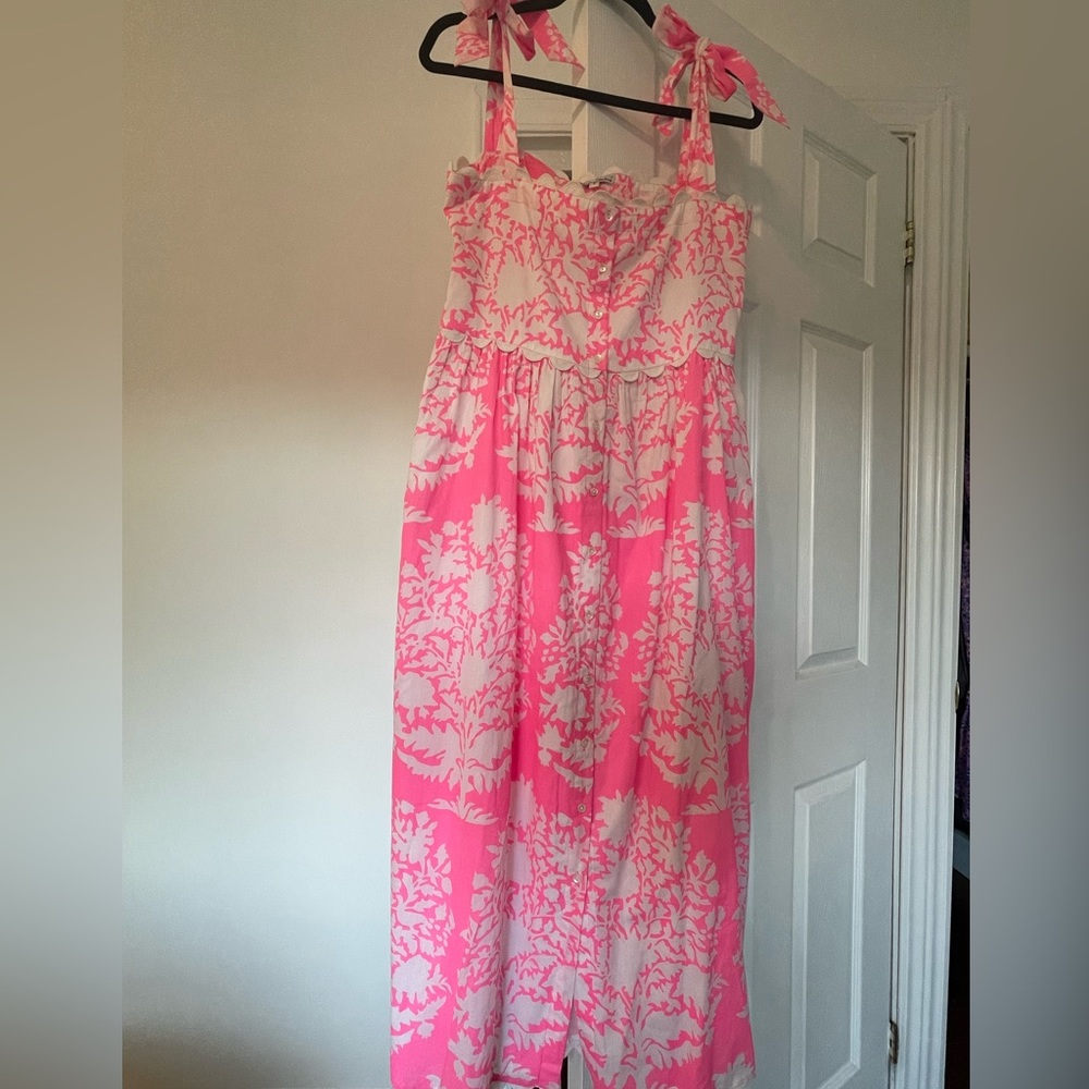 JULIET DUNN 
Floral-print cotton-voile midi dress